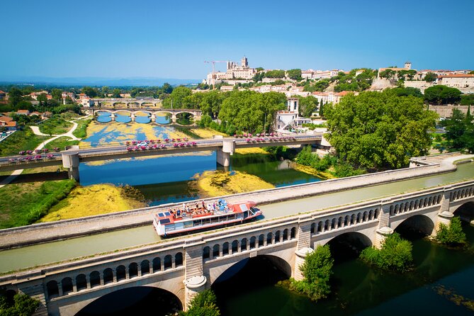 Barge cruise on the Canal du Midi (UNESCO site) - Passing Through the Fonseranes Lock Staircase