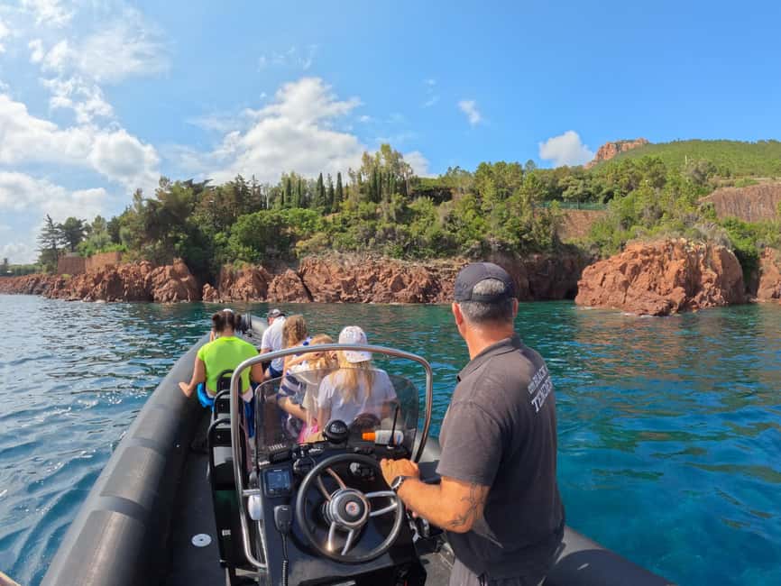 Cannes: Scenic Coves RIB Boat Tour - Red Rocks and Blue Water