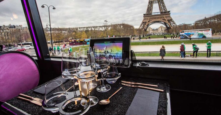 Champs Elysées Bus Toqué Lunch w/ a Glass of Champagne - Boarding for the 12:30 PM Departure