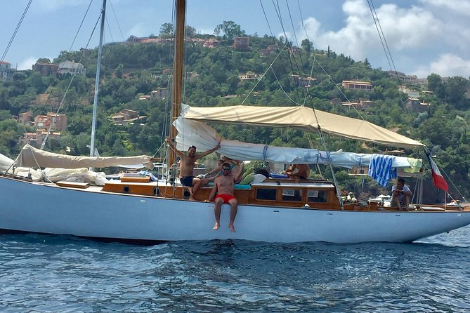 Classic Yacht Sailing in Cannes - Sailing toward Massif de l’Estérel