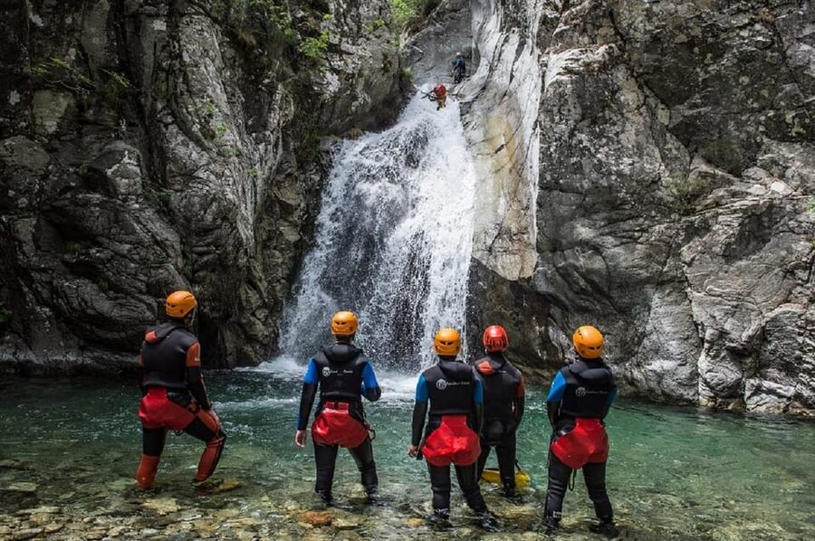 Corte Region: Fun Canyoning Verghellu - Jumps, slides, and a small zip line