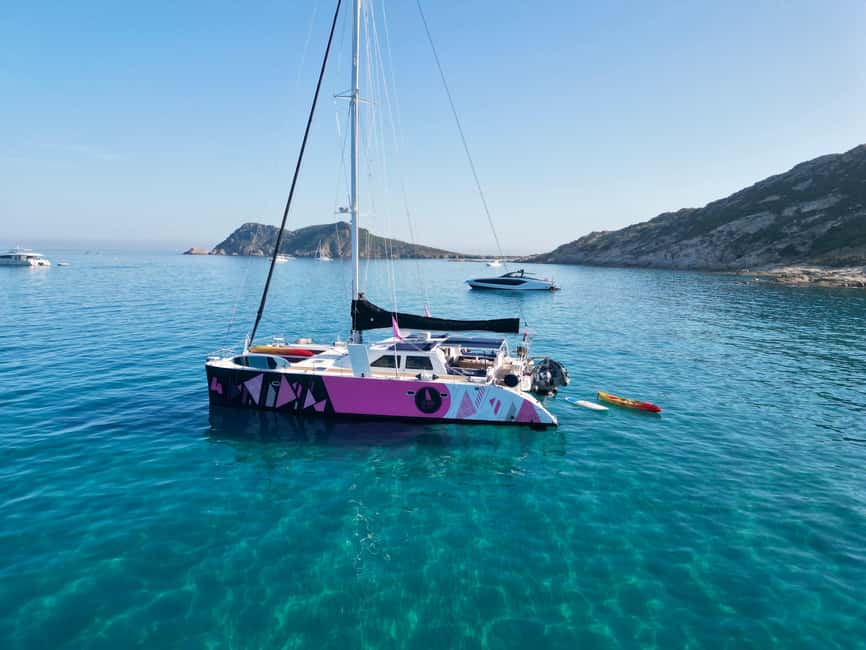 Côte d'Azur: Evening Catamaran Cruise with Aperitif - Boarding near Saint-Tropez, Cogolin, or Cavalaire