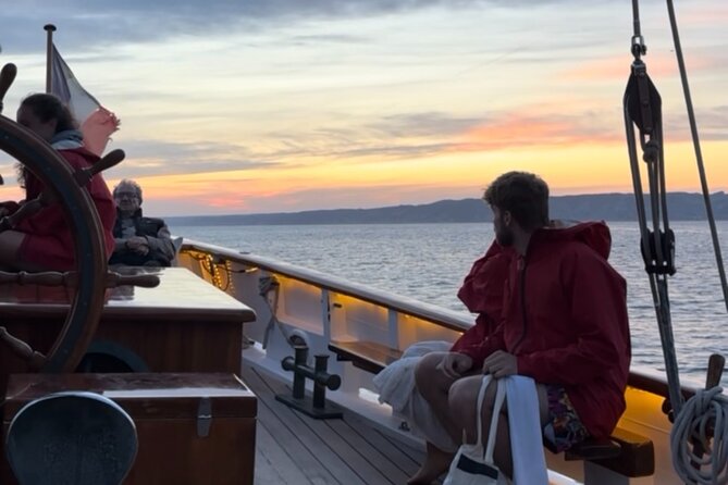 Evening cruise at sunset - The swim stop in clear Mediterranean water