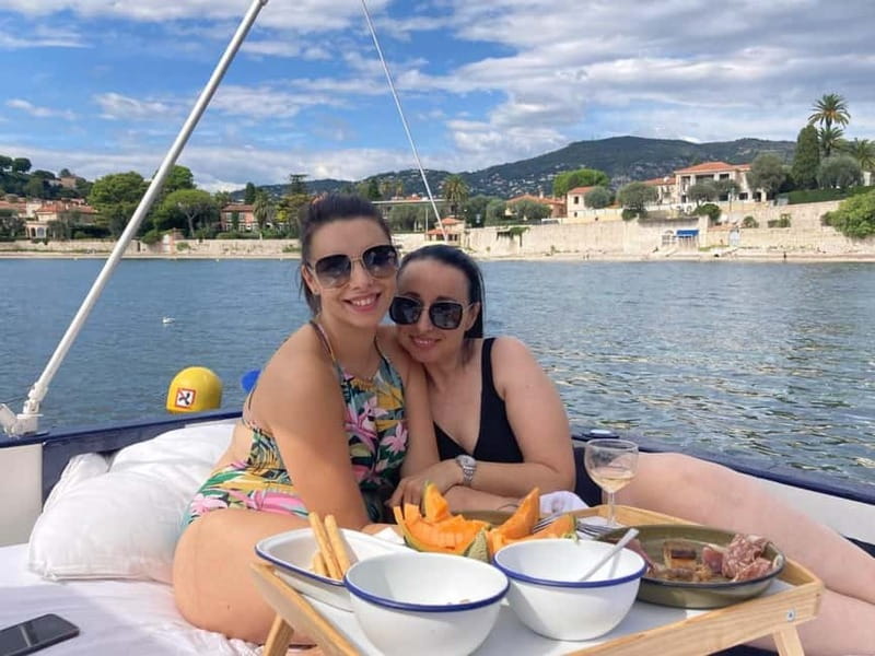 French Riviera Private Boat Trip - Local snacks, pastries, fruit, and rosé