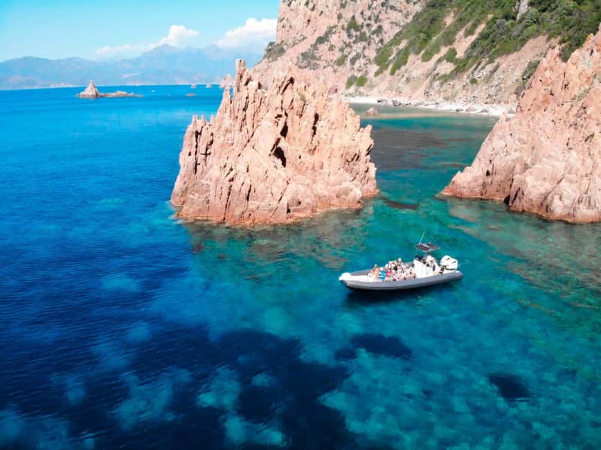 From Cargèse : The Calanques of Piana - Seeing the Calanques de Piana from the boat
