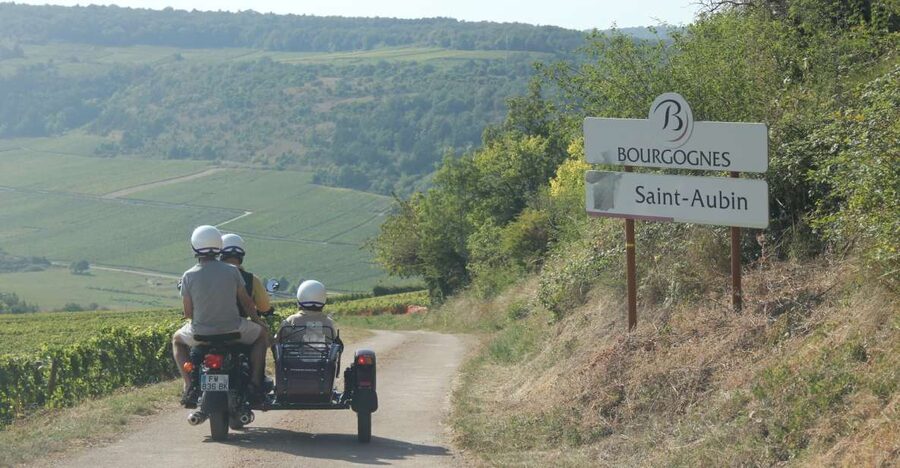 From Meursault: Private Sidecar Tour & Vineyard Wine Tasting - La Rochepot and the high views