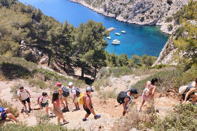 Guided hike in the Calanques National Park - Reaching the beach for a clear-water swim