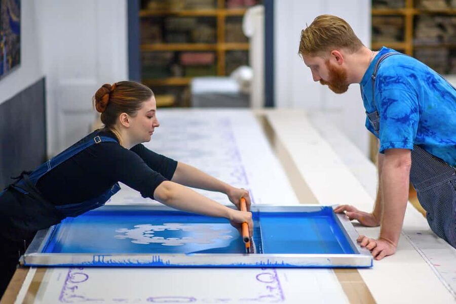 Lyon: Create your own traditional Lyonnais silk square - From Painted Fabric to Finished Lyon Souvenir