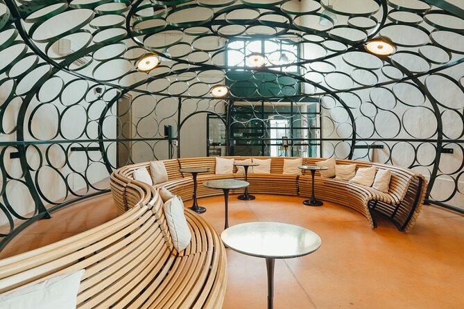 Maison Noilly Prat VIP tour, wine and vermouth tastings - L’Enclos, an open-air cellar with ageing wines
