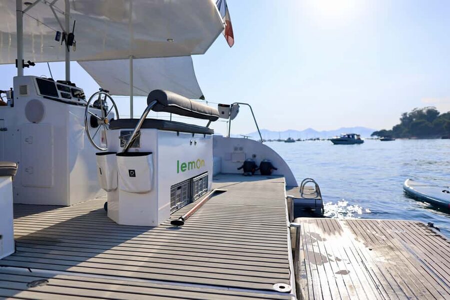Marseille: Calanques Catamaran Tour & Standup Paddle - Swimming in clear water
