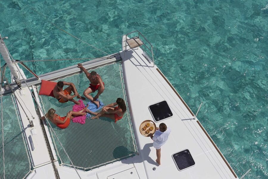 Marseille: Frioul Archipelago Catamaran Cruise with Lunch - Music, nets, and the social mood onboard