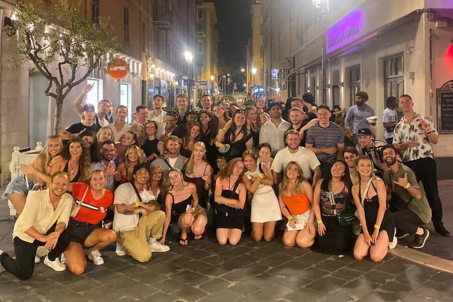 Nice: 4 Bar, 1 Club Riviera Bar Crawl Party with Free Shots - Starting at Villa Saint Exupery Beach