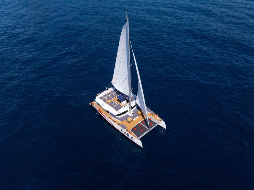 Nice : Dinner at Sea on a Maxi Catamaran - Villefranche, Cap Ferrat - Anchoring in the bay at about 8 pm
