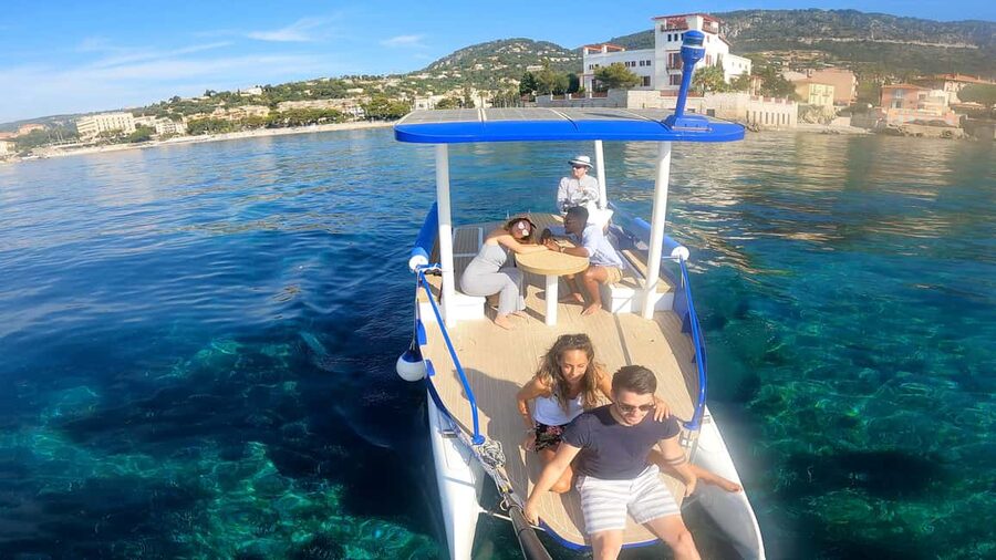Nice: Private French Riviera Solar Boat Cruise - The one-hour route: a gentle introduction
