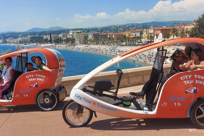 Nice: Visit of Nice by electrically assisted bike taxi 1 hour. - Quai des Etats Unis and Castle Hill views