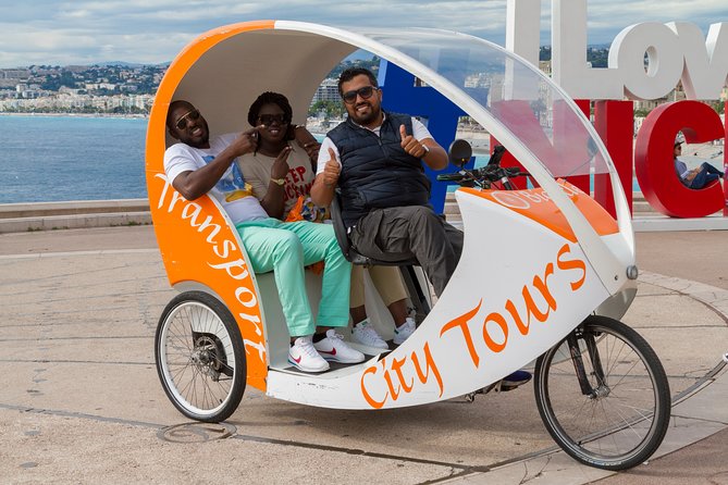 Nice: Visit of Nice by electrically assisted bike taxi 1 hour. - Paillon Walk, Lycée Massena, and the return route