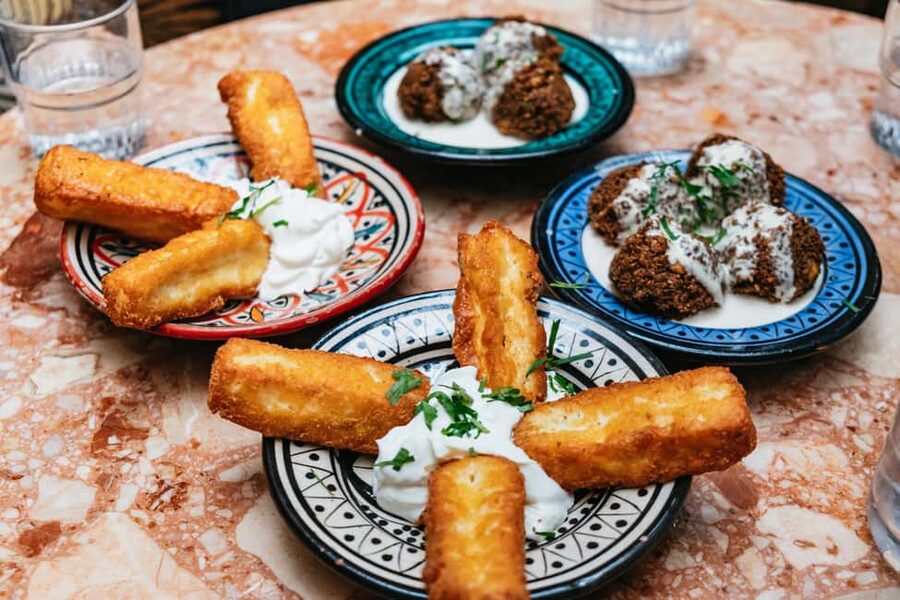 No Diet Club - Unique local Food in Paris! Canal st Martin - Buckwheat crepes, panisses, and halloumi