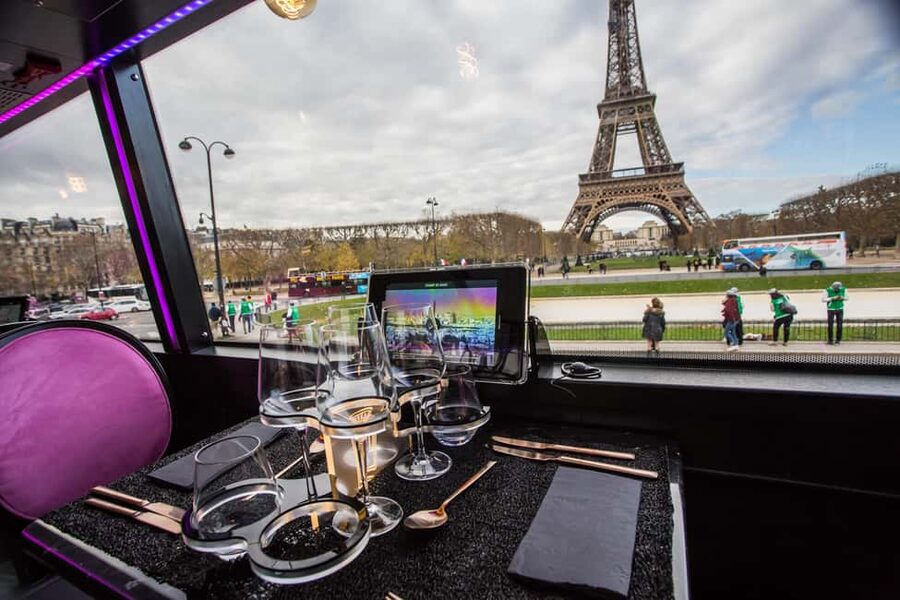 Paris: Bus Toqué Tour with 5-Course Dinner and Champagne - Key points to know before booking