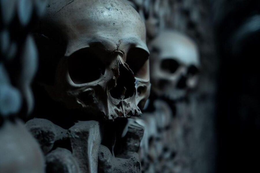 Paris: Catacombs, Audio Guide, and River Cruise Option - Entering the Catacombs at 20 meters below Paris