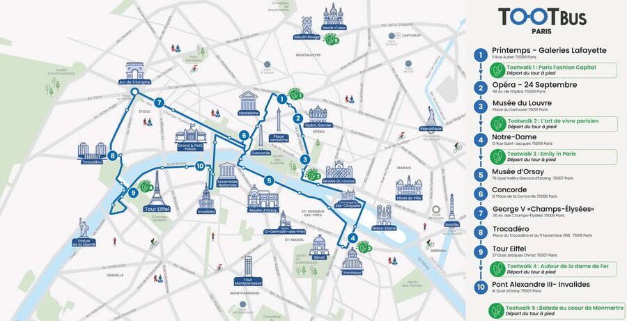 Paris: Discovery Hop-On Hop-Off and Paris by Night Tour - Start at Opera, or choose a better stop