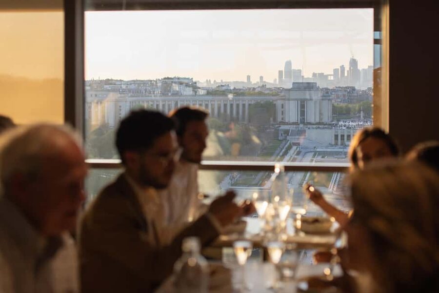 Paris: Early Dinner at Madame Brasserie in the Eiffel Tower - The lift ride and the first-floor arrival