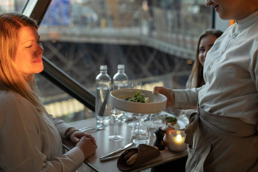 Paris: Eiffel Tower Dining, Gustave Menu at Madame Brasserie - Inside the Cœur Brasserie dining room