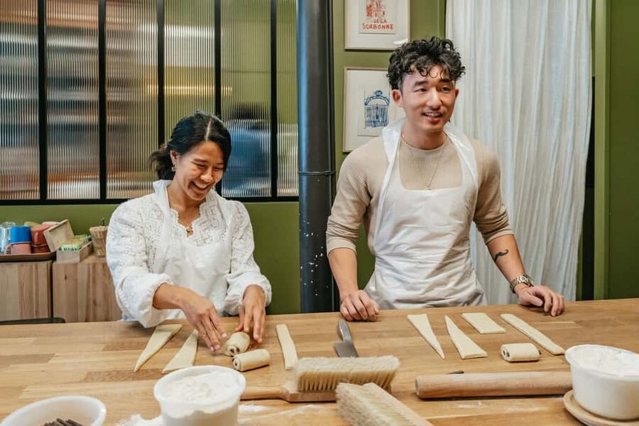 Paris: French Croissant Baking Class with a Chef - Shaping classic croissants and chocolate pastries
