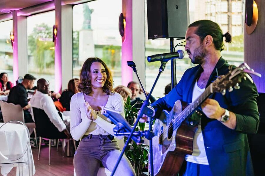 Paris: Gourmet Dinner Cruise on Seine River with Live Music - Live music, service, and the move to dancing