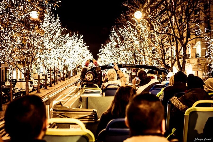 Paris: Tootbus Open-Top Christmas Bus Tour - The Eiffel Tower finale