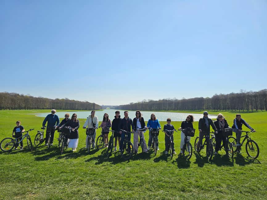 Paris: Versailles Golf Cart & Bike Tour with Palace Entry - Biking beside the Grand Canal