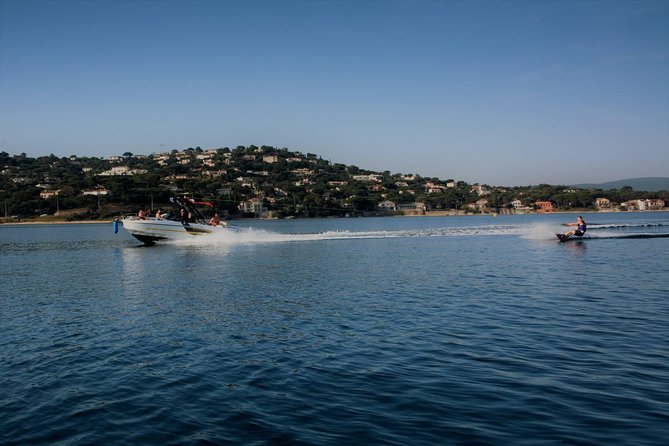 Private Boat Charter including Water Sports in Bay of St Tropez - Graniers Beach: swimming, snorkeling, and a beach restaurant