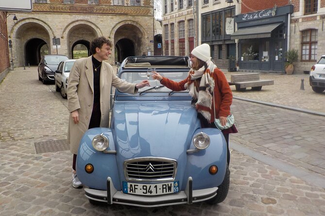 Private Lille Tour by Classic Convertible 2CV with Champagne - Starting at Place Rihour