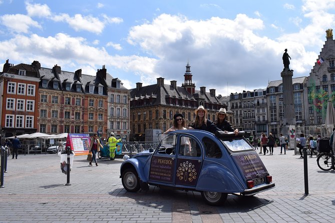 Unique Tour of Lille by Convertible 2CV - 1h00 - Old Lille and its Flemish façades
